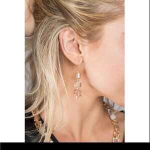 Bead & Stone Dangle Earrings